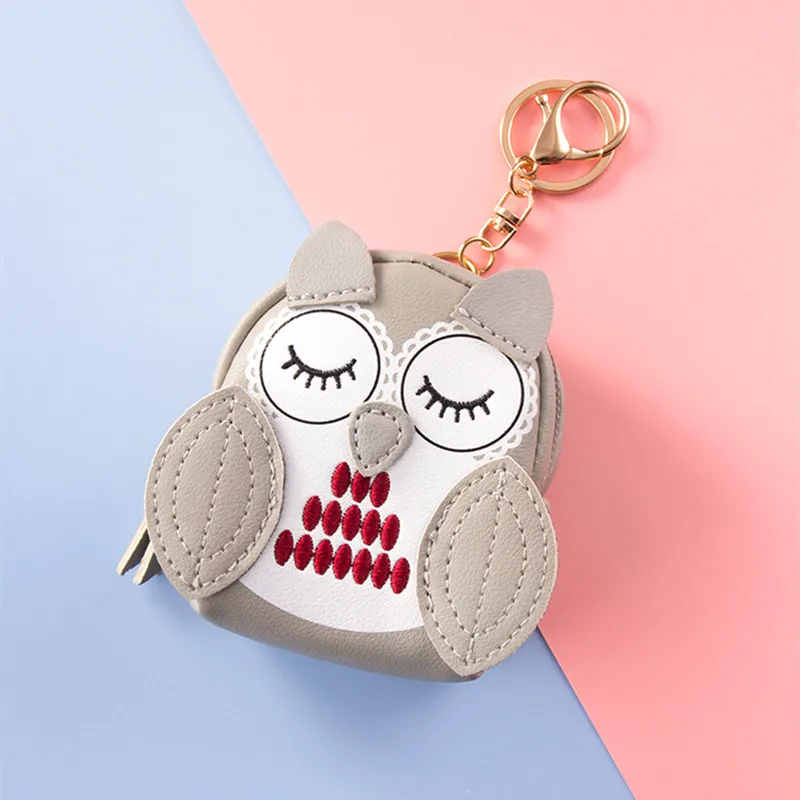 Cute Cartoon Owl Shape Mini Wallet Kids PU Leather Coin Purse Pouch Bag With Competitive Price Key pendant