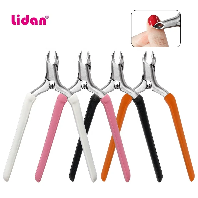 1pc Nail Cuticle Nipper Olecranon Scissors Toenail Ingrown Remove Dead Skin Scissor T-shape Stainless Steel Manicure Plier Tool
