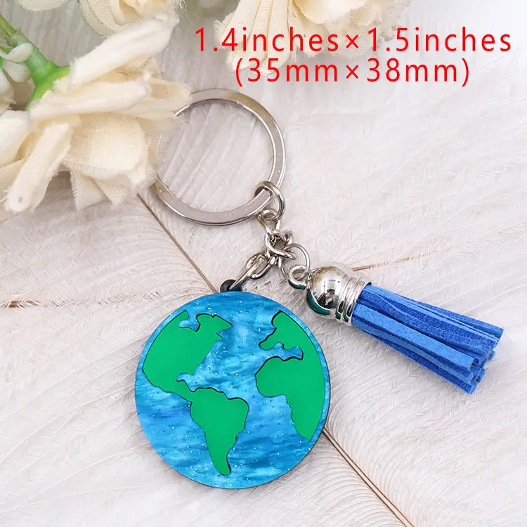 2024 Syasibo jewelry KHS289KH1234 1piece New product CN earth TRENDY Acrylic Keychain