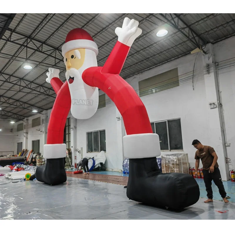 Hot Sale Christmas Decoration Giant Inflatable Santa Claus Gate Inflatable Christmas Archway Inflatable Santa Arch