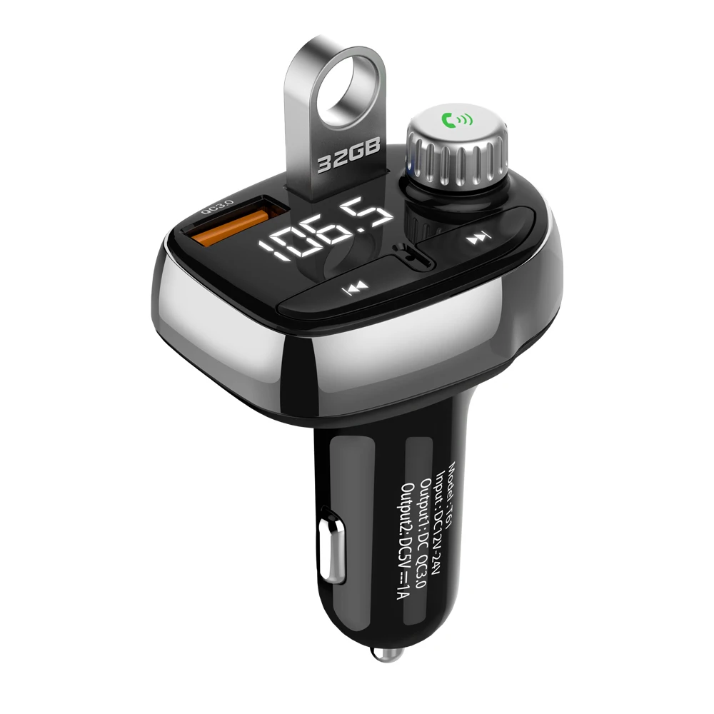 Quickcharge 3,0 автомобильный передатчик bluetooth MP3-плеер fm для автомобиля