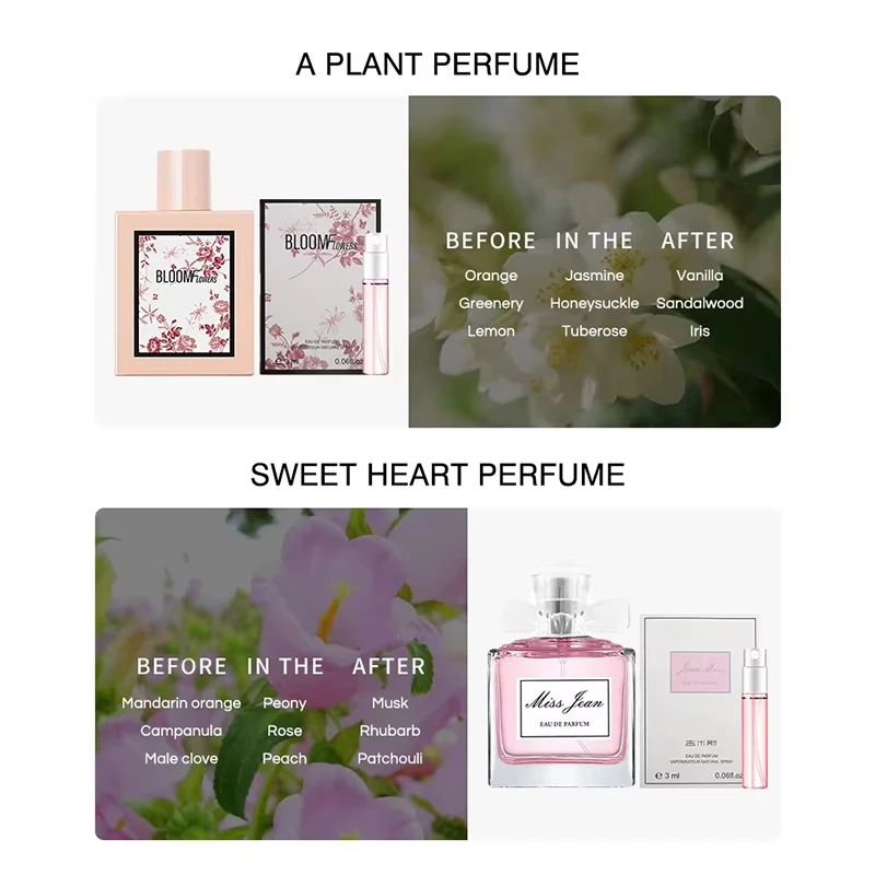 Wholesale 3ml Brand Crystal Mini Floral Perfume Pocket Designer Perfumes For Women