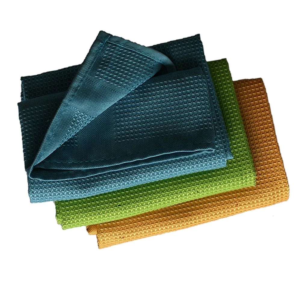 Оптовая продажа, полотенце для мытья автомобиля, 80 полиэстер, 20 полиамид, микрофибра, 60x40 см, вафельное кухонное чайное полотенце