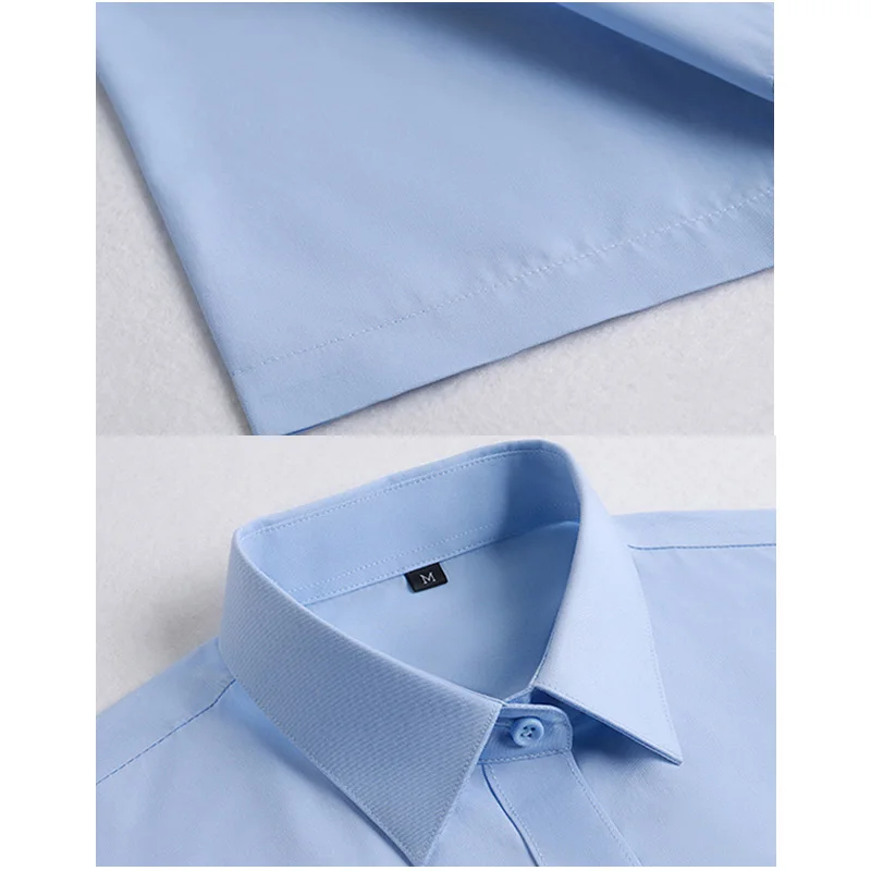 Mass Custom CVC Cotton Non Iron Anti-wrinkle Slim Fit Official Shirts Men
