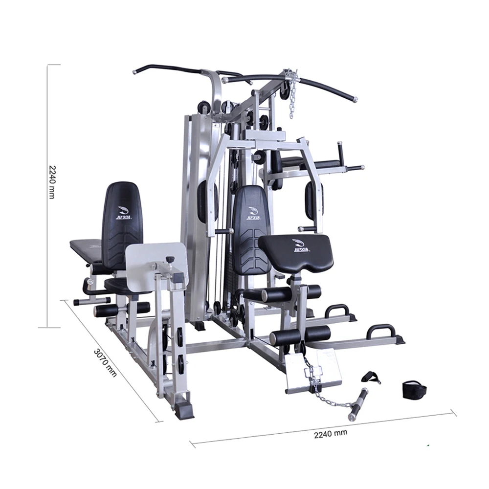 JX-1600 six station home gym with leg press/power tower/dip up for semi-commercial use