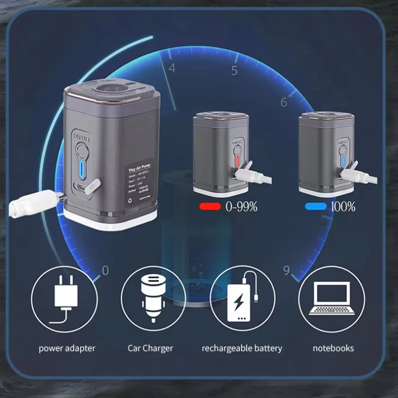 Mini Pump Compact USB Portable Air Pump for Inflatable Swimming Pools Air Beds Pool Floats Vacuum Storage Bags Yoga Ball