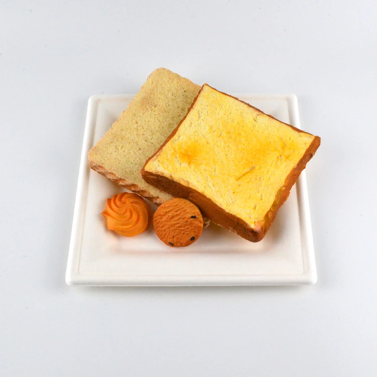 Good selling disposable 6 inch square sugarcane bagasse paper plate for food biodegradable disposable