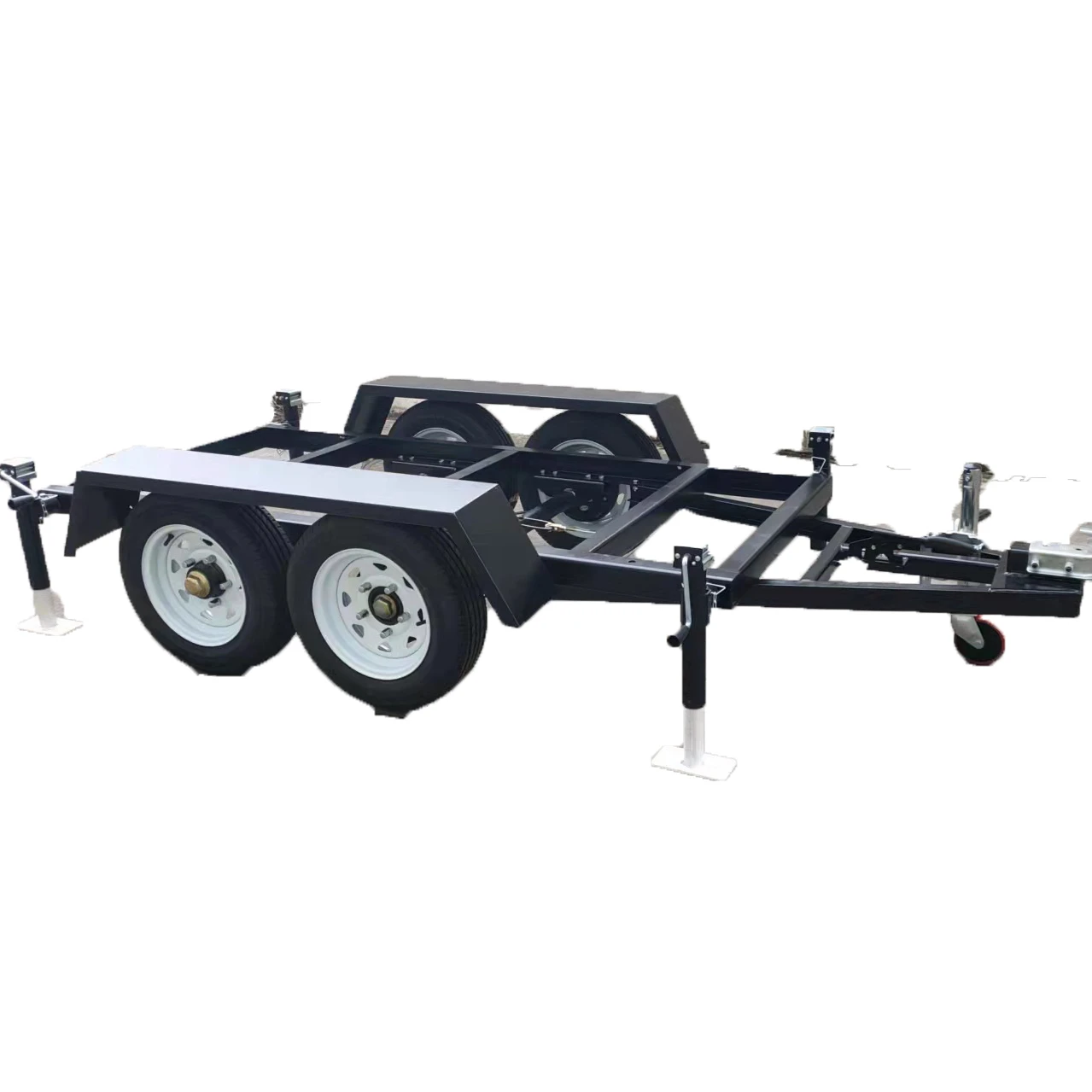 Single axle transport utility trailer frame