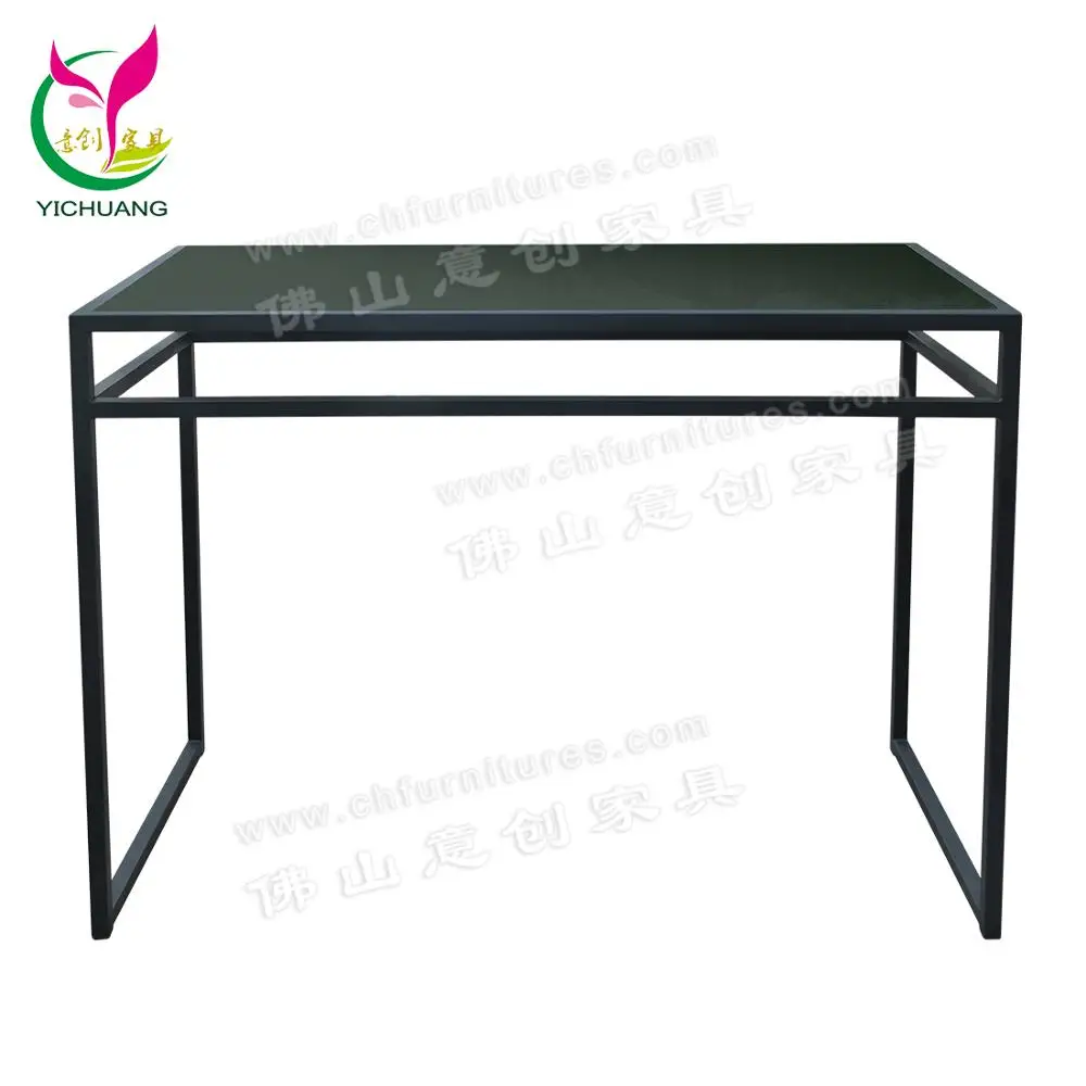 YC-TS154 Wholesale Modern Various Heights Stacking Steel Frame Glass Top Hotel Banquet Nesting Buffet Table