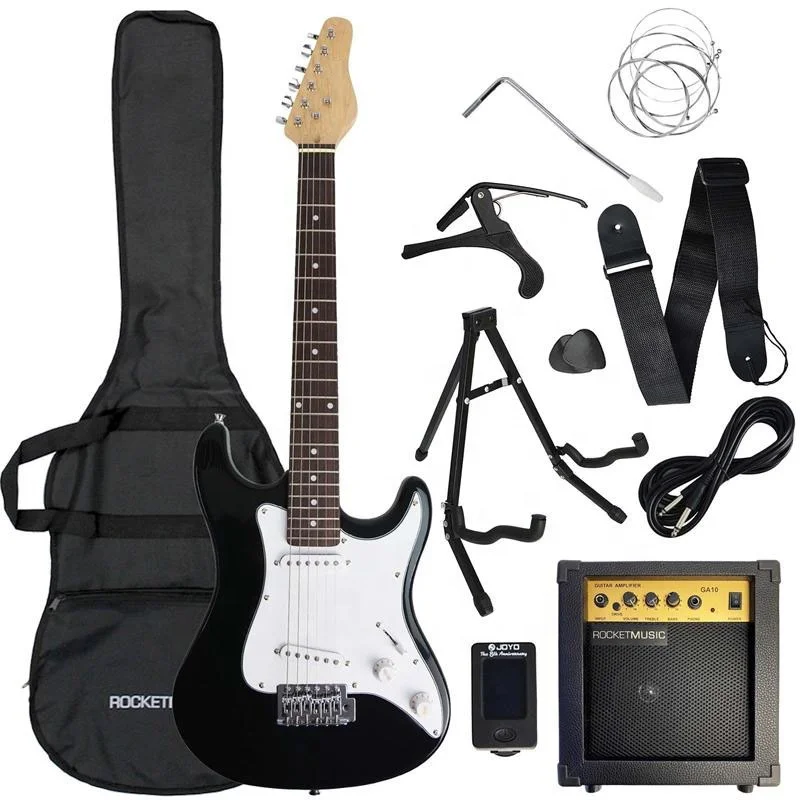 Cheap 36 Inch Electric Guitars Kit Made in China with Guitar Amplifier