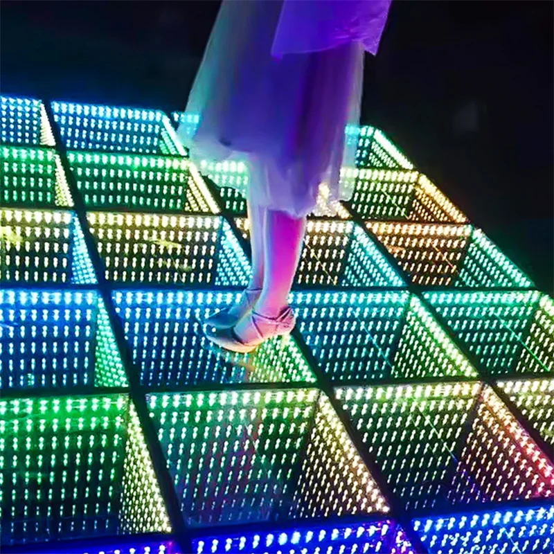New Fashion Floor Led Light Waterproof Easy To Set Up Dance Floor Panels 3D Infinity Dance Floor Led Lights