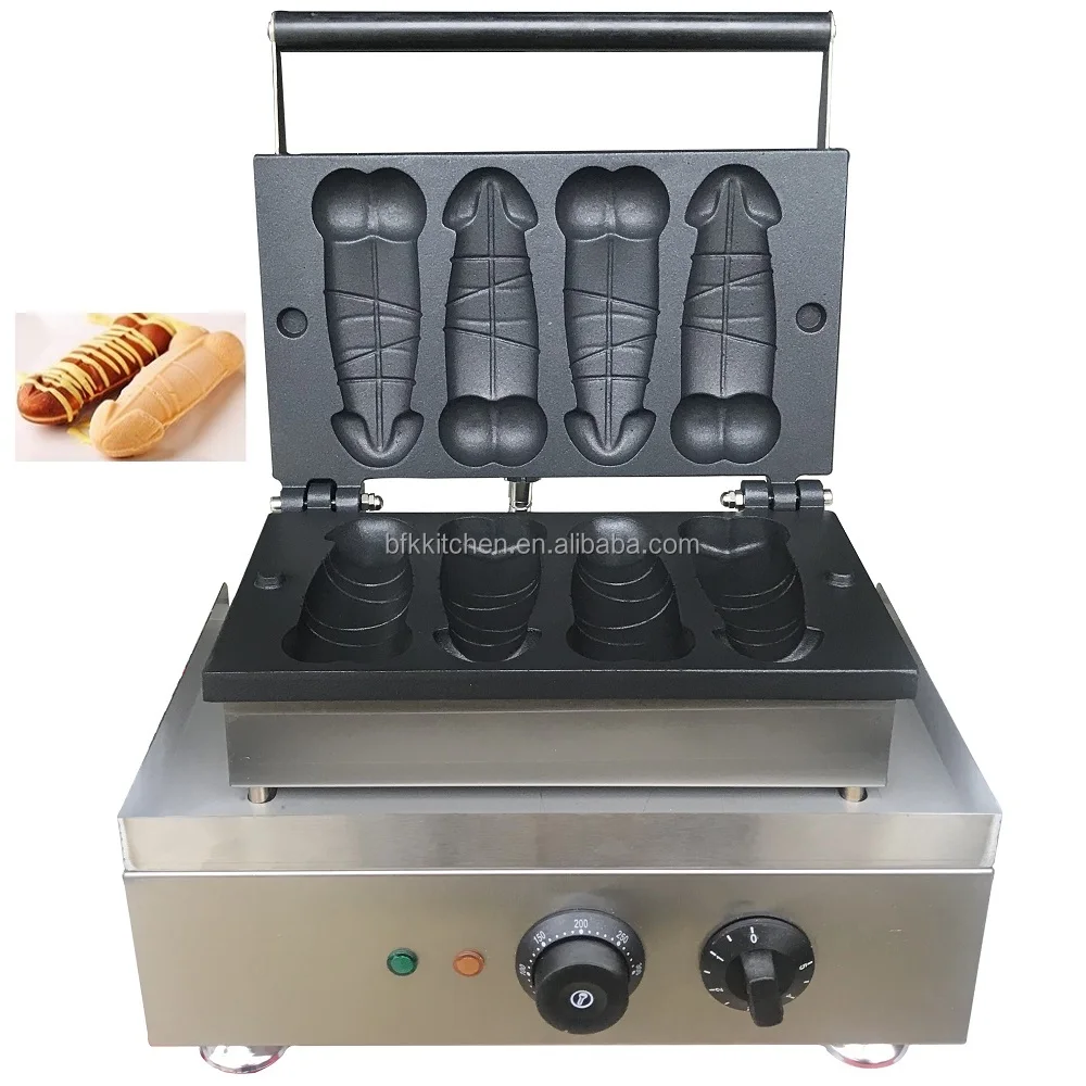 snack food machine taiwan penis waffle maker with 4 pcs for sale