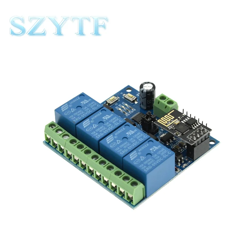 ESP8266 ESP-01 5V  4 Way WiFi Relay Module Things Smart Home Remote Control Switch ESP01 WIFI Wireless Module Phone APP