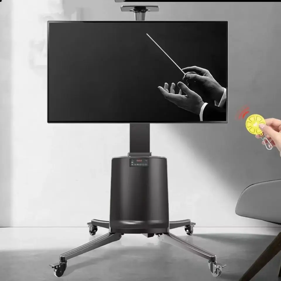 automatic tv lift mount drop down tv stand with led light 180 mounted floating