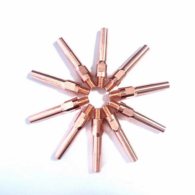 second protection welding gun conductive nozzle conductive nozzle purple copper chromium zirconium copper wire feeding nozzle