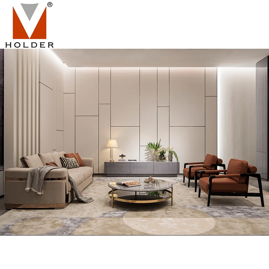 WS-02 High quality custom furniture supplier fabric modern design living room sofas set