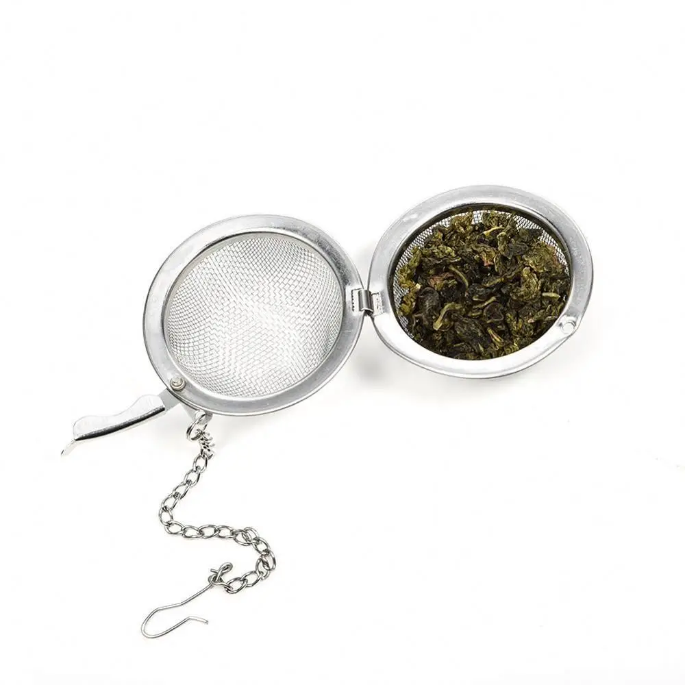 4.5 CM Tea Infuser Bag Stainless Steel Pot Infuser Sphere Mesh Strainer Handle Tea Ball Filter
