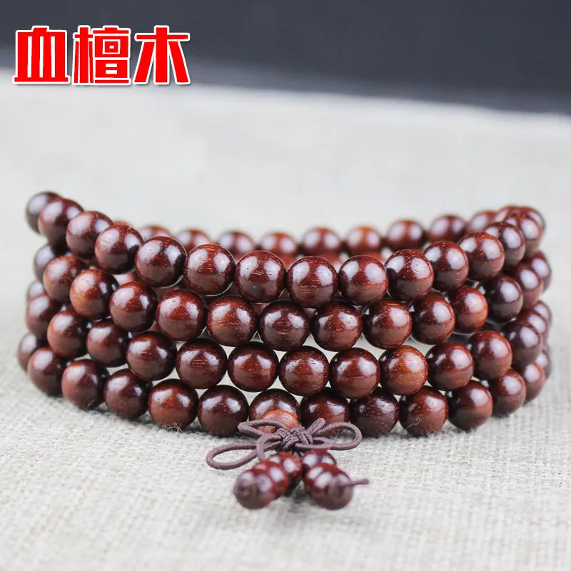 Various 6mm/8mm Mala 108 beads Buddha Prayer Rosary Bracelets Couple Natural Ebony Sandalwood Treasure Wood Meditation Bracelet .jpg