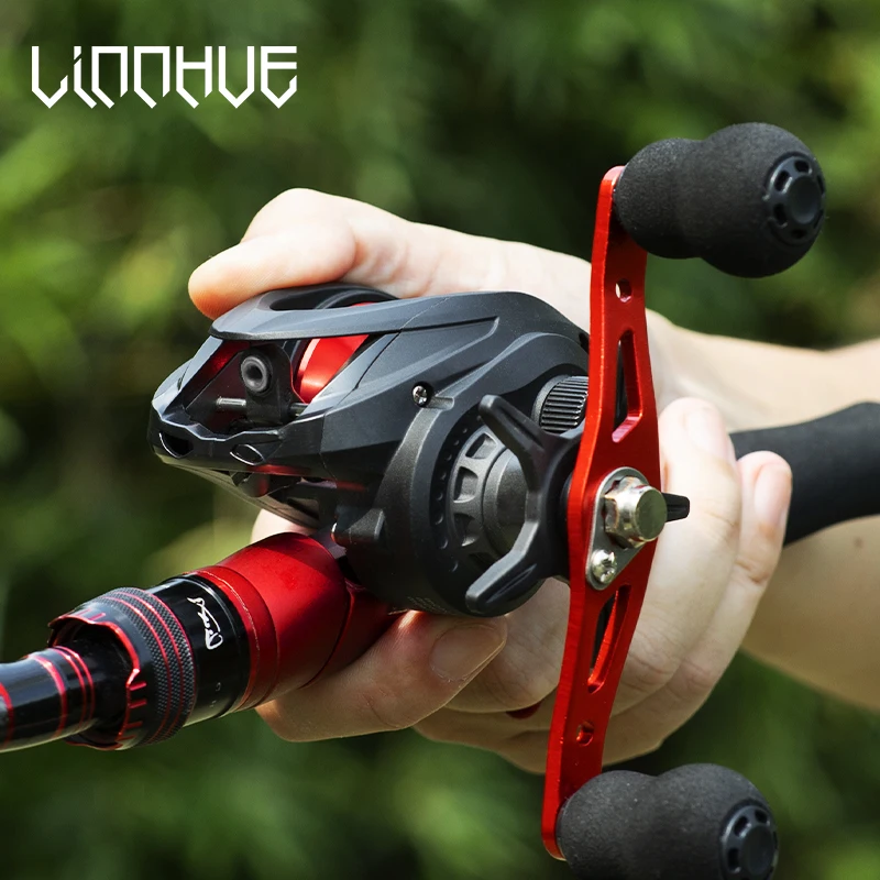 LINNHUE Super Cheap Baitcasting Reel AC2000 Red Blue Purple Bait Casting Reel Fishing Wheel Fish Line Wheel Sea Fishing reel