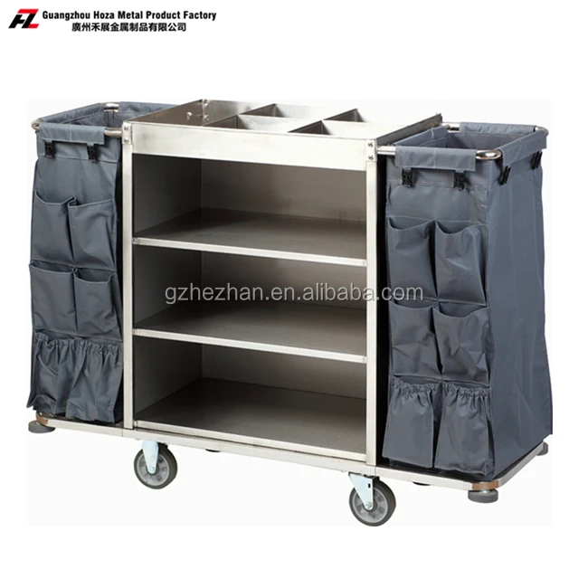 
Housekeeping Cleaning Cart Multifunction Cleaning Trolley Cart For Hotel and Restaurant 