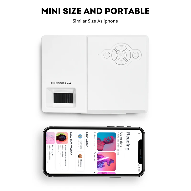 Мини-проектор XIDU 6000 люмен HD LED LCD видеопроектор смартфон портативный маленький карманный проектор 1080p