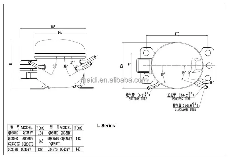 R134a light commercial refrigeration compressor refrigeration spares refrigerant compressor