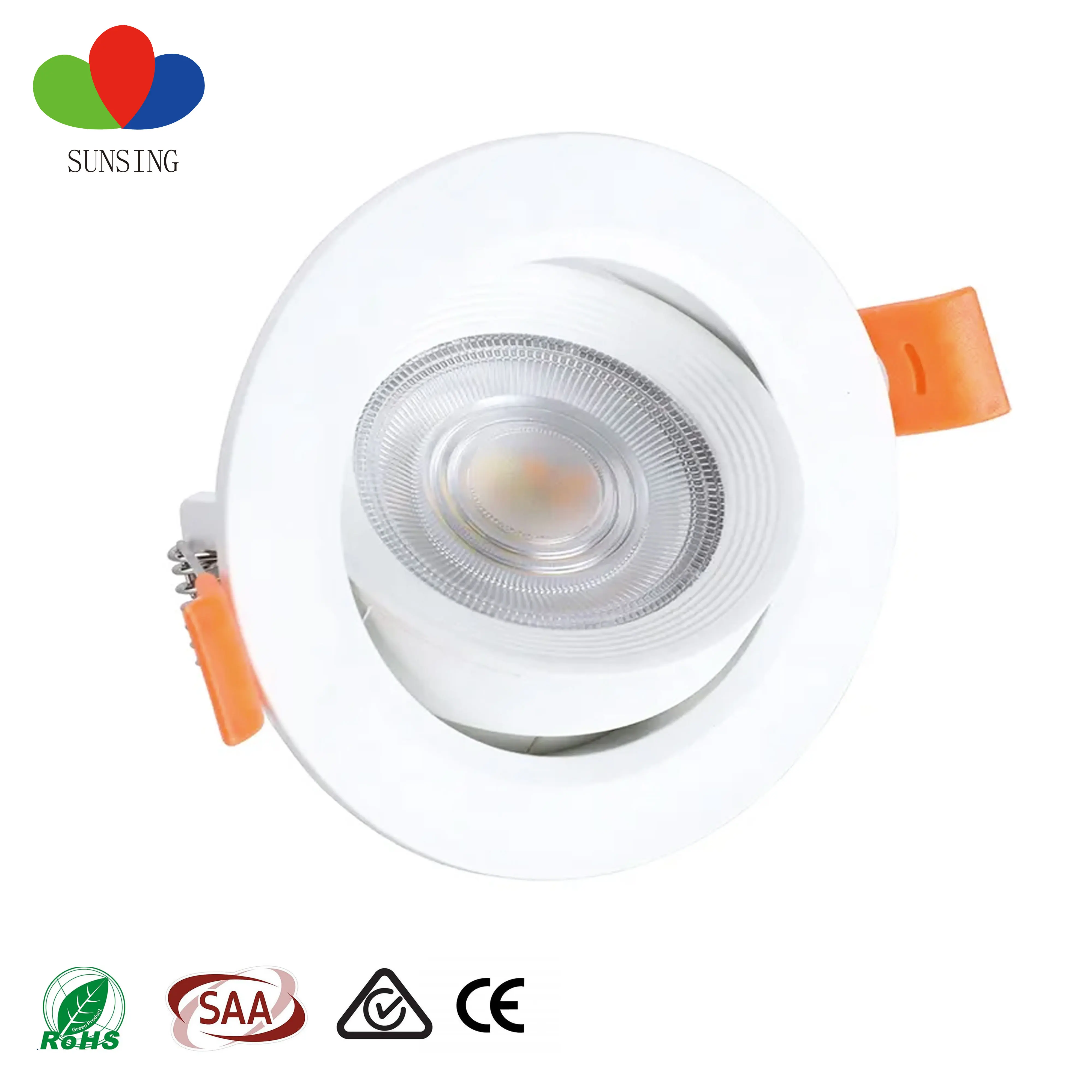 Australia New Zealand SAA CE Rohs Approve Warranty 5-Year 14cm 12v 70mm 3000K 4000K 6500K ip44 12volt pack tricolor downlight