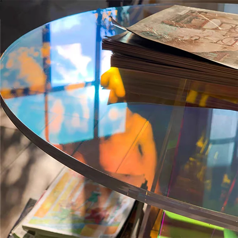 Creative Scandinavian acrylic dazzling tea table light luxury ins net red sofa side table simple fashion round small table