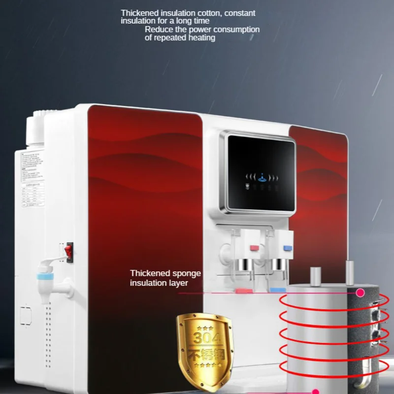 5-stage home ro reverse osmosis water purifier 100 GPD hot and cold purification system wall-mounted filter water purifier