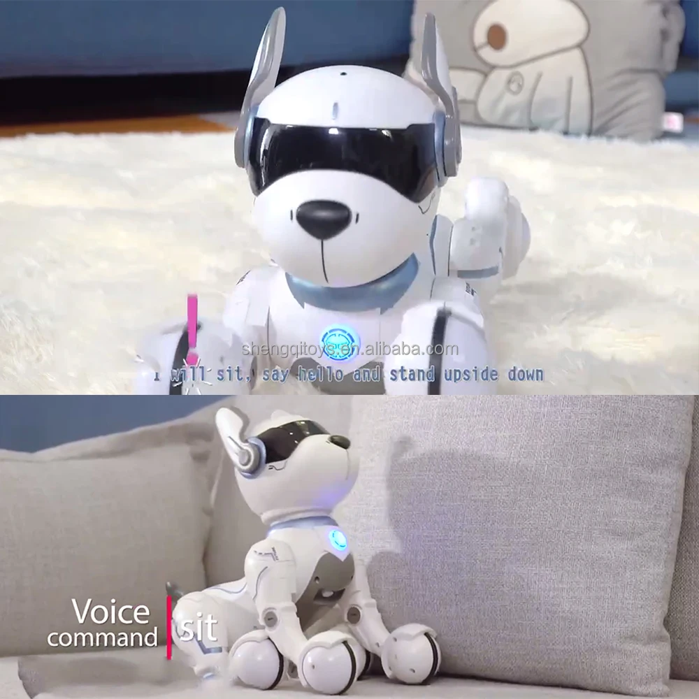 Lucky Toys Programmable Robotic Dog Toy  Remote Control Pet with Touch Function Voice Control for Kids