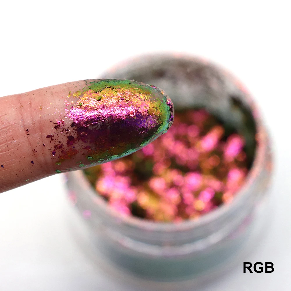 Cosmetic Chameleon Pigment Eyeshadow Multichrome Glitter Color Changing Foil Flakes Chameleon Flakes