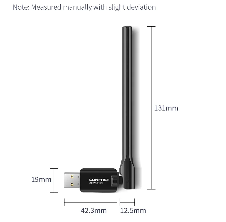 COMFAST CF-WU711N Wi-Fi адаптер 150 Мбит/с 2dBi ПК Wi Fi антенны модем 2 4G USB Ethernet