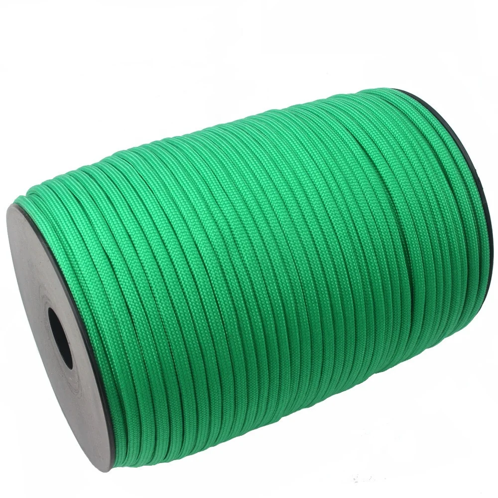 Multi Colored Military 4mm 7 inner Strand Parachute Cord 1000ft Military 550 Paracord Ropes