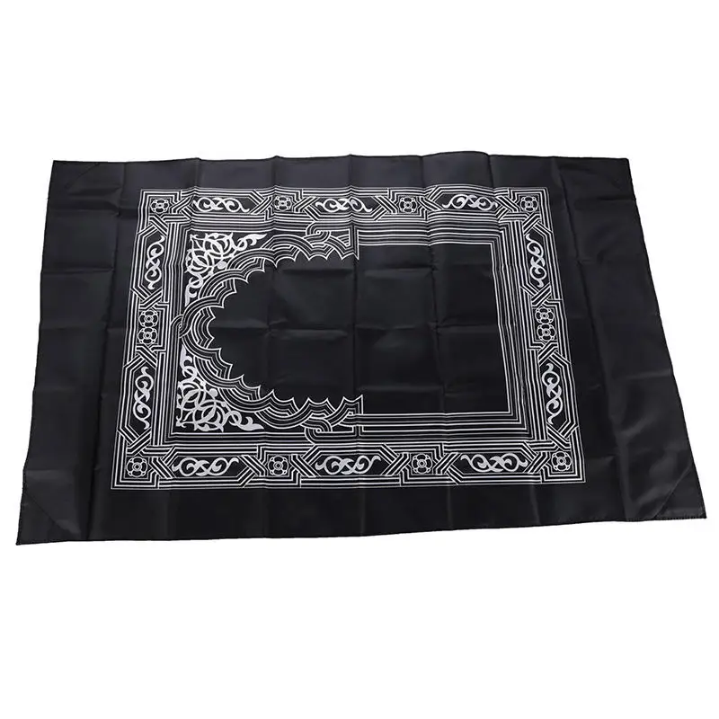 2024 Polyester Muslim Prayer Rug with bag Travel Portable Islam Ramadan Kareem Foldable Prayer Mat with Pouch EID Mubarak Gifts