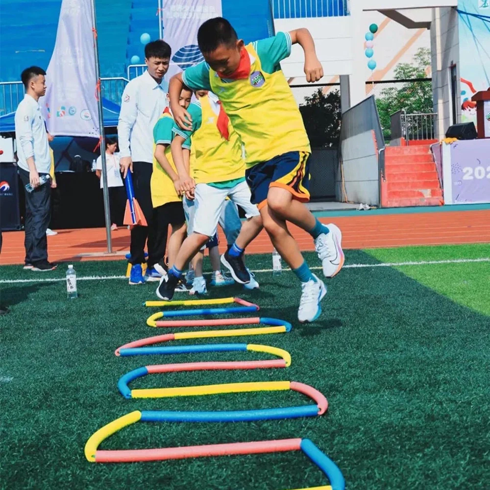Kids Athletic Football Soccer Training 9.5M Foam Speed Agility Ladder for Kids Indoor and Outdoor Sports