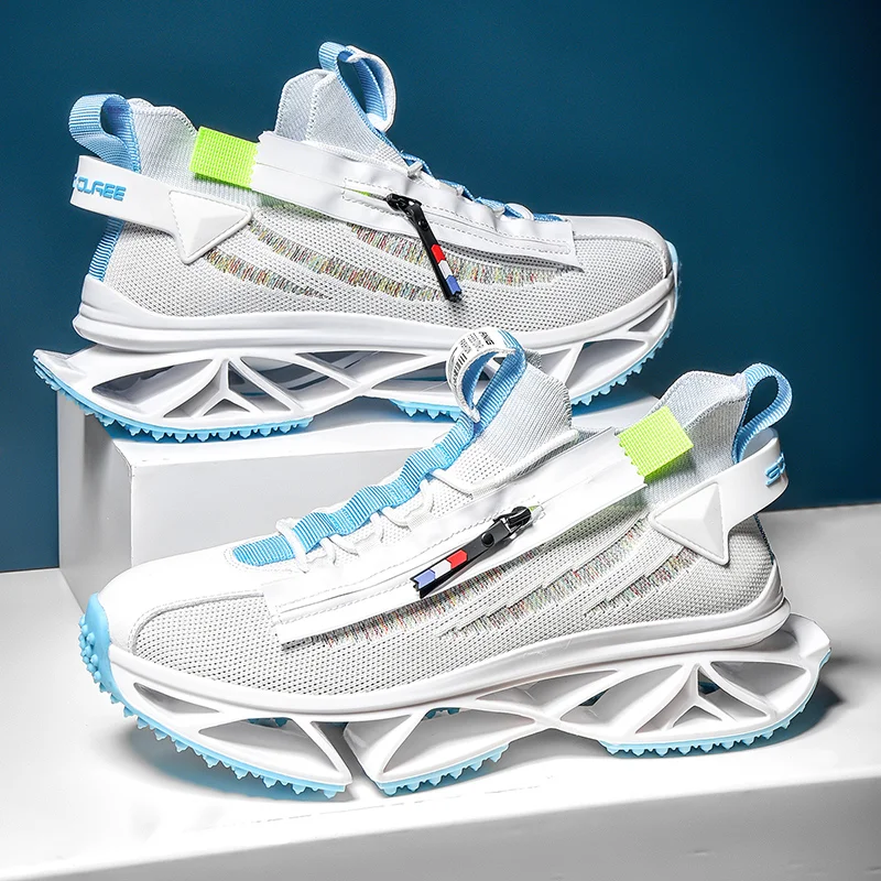 white fashion golf trendy man luxury black half flat joggers printed slip on long designer men shoes 2024 style sneakers