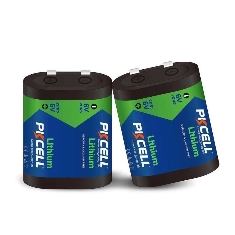 PKCELL high quality primary LiMnO2 Battery 2CR5 lithium battery 6v 2CR5