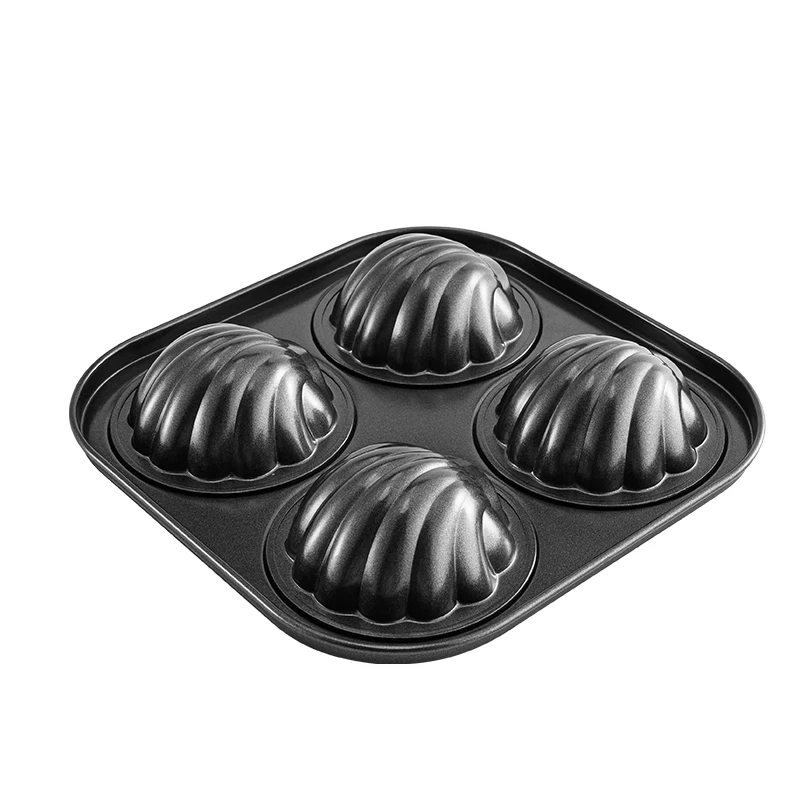 4 чашки для тяжелых условий эксплуатации в виде ракушки форма антипригарное покрытие Madeleine лотка торта Формы печенья лоток из углеродистой стали и других десертов с поддона печь выпечки