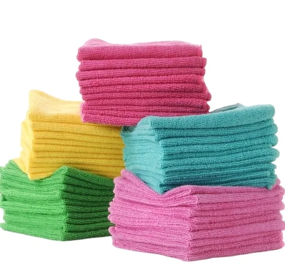 Microfibras 10x15 Yellow Double Faced Microfiber Car Cleaning Towel Microfibre Cloth For Car Panno In Microfibra Capelli