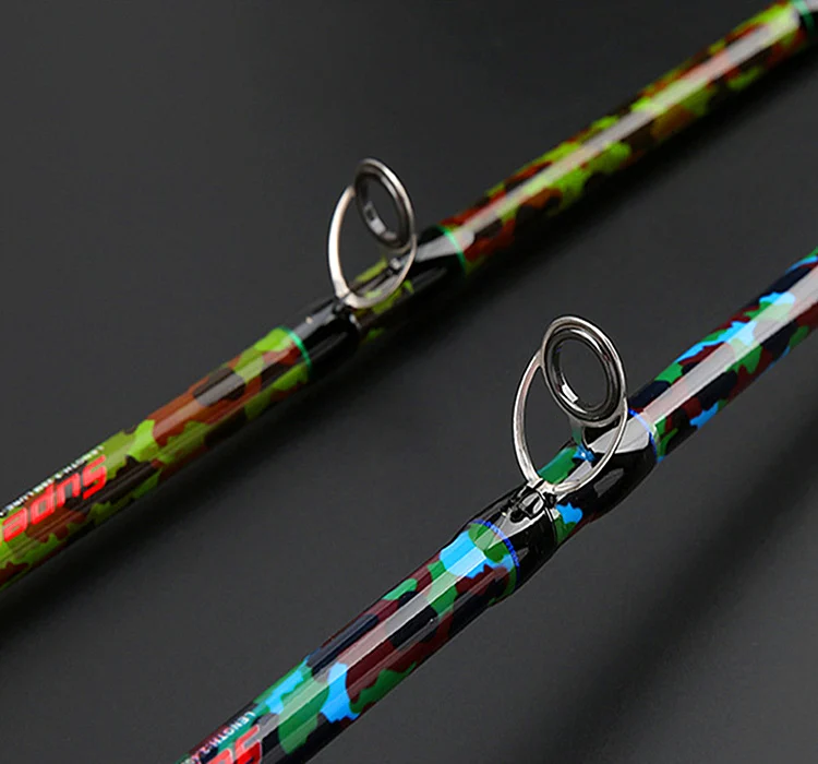 2.1M  2.28M  2.4M XH Power Fishing Pole 2 Sections Camouflage Graphite Carbon Carp Spinning Rods Sea Casting Fishing Rods
