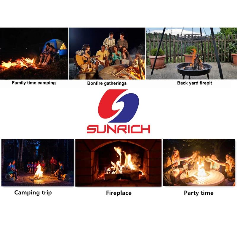 Outdoor products BBQ fire pit custom paper bag Mystical fire powder magic neon art fire for camping party fireplace bonfire