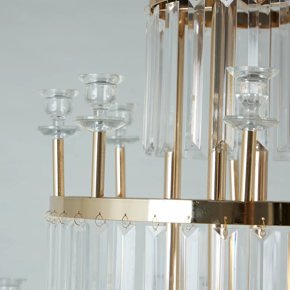 Acrylic Candelabra Candle Holders Stands Wedding Table Centerpieces Road Lead Party Decoration