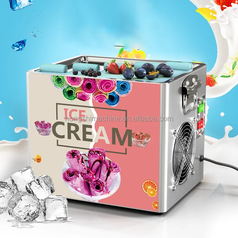 Table top Mini Fried Ice Cream Machine Price Professionals Maker For Sale