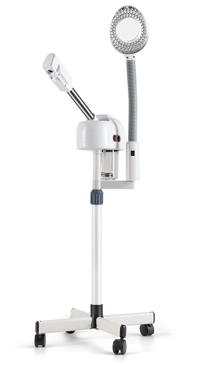 Amazon Hot Selling High Frequency 2 in 1 Ionic Ozone Professional Facial Steamer Machine with Mag Lamp