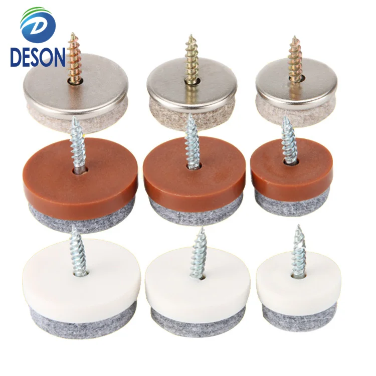 Deson Prevent Scratches Chair Leg caps Furniture Protection Cover Felt Furniture Pads With Nail for Wood Floor Protection