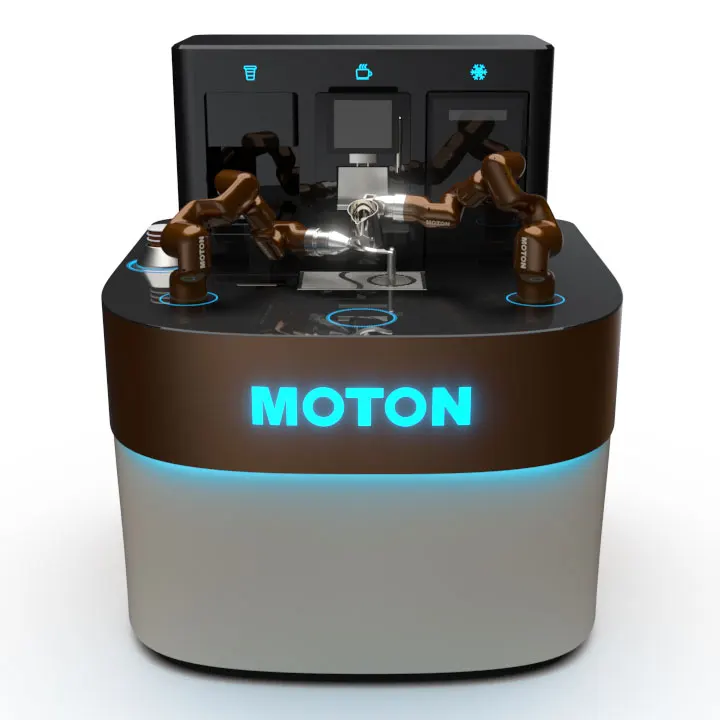 Полностью автоматический умный торговый автомат кофе для торгового центра современный робот дизайн