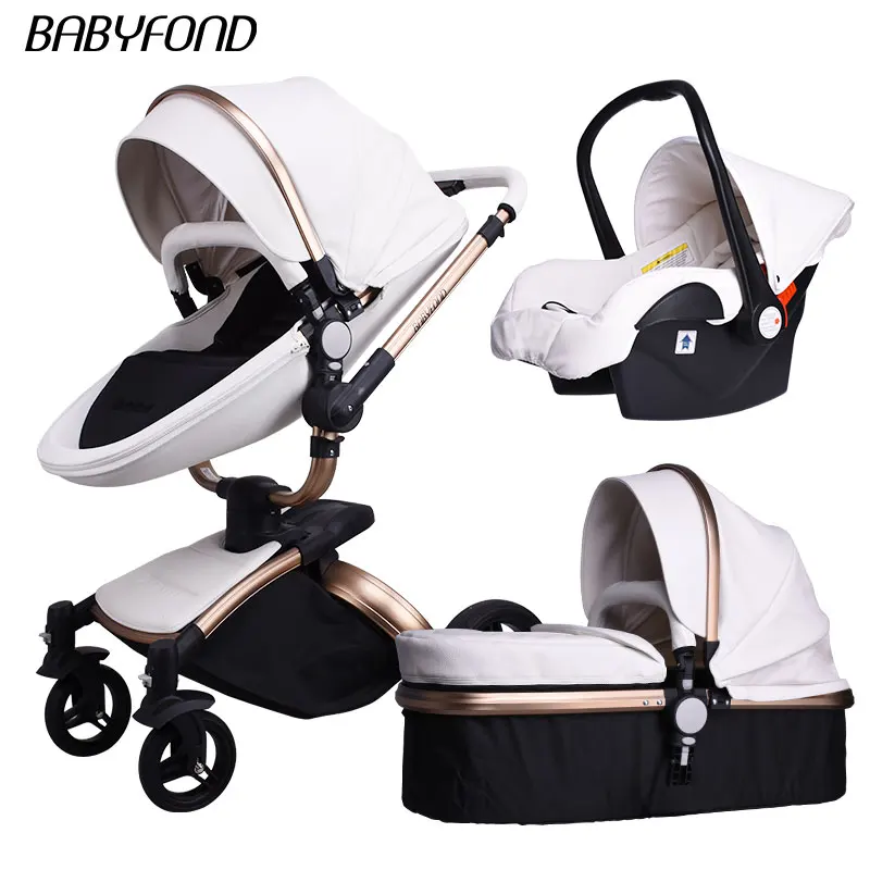Manufacturers 360 Rotate All Round Pushchair Travel Systems 3 in 1 Buggy Baby Stroller With Carrycots For 0-3 Years New Kids