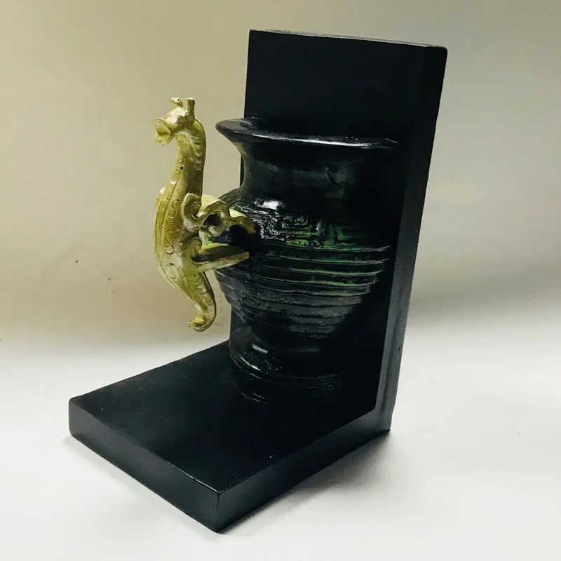 custom made unique dragon figurine resin bookend