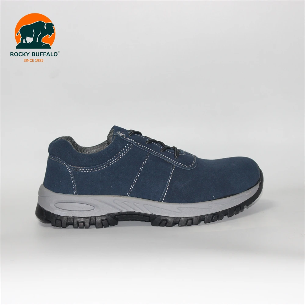 Rocky Buffalo Quality Products Customizable Suede Leather Industrial Steel Toe Safety Shoes Working Shoes for Men
