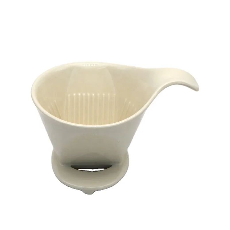 Custom white coffee dripper set ceramic coffee filter wholesale origami coffee dripper